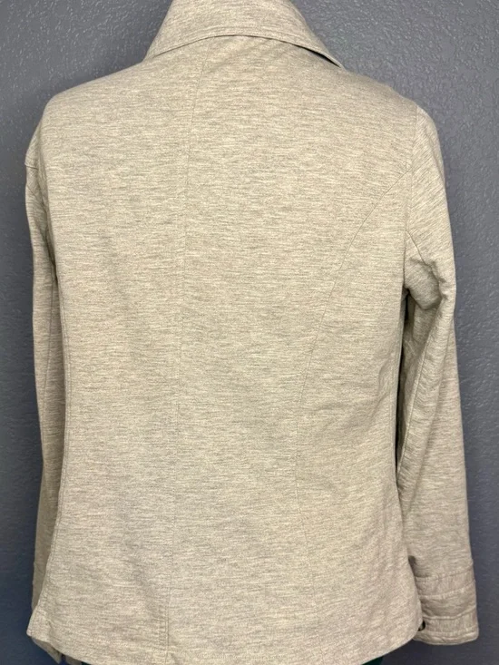 Cabi XL Women’s Double-Breasted Light Gray Jacket Military Style Jacket Soft - Picture 6 of 15